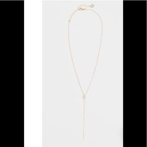 Pearl and Crystal Lariat Necklace